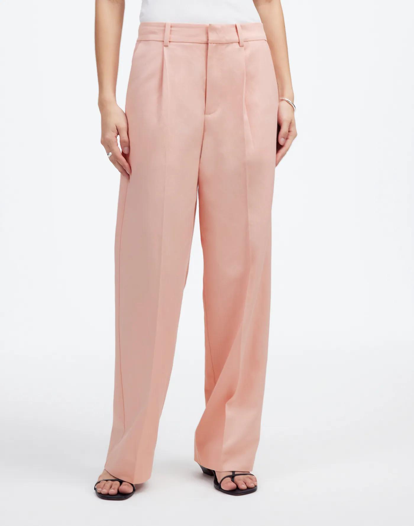 Slouchy Straight Pants in Drapey Twill Product Image