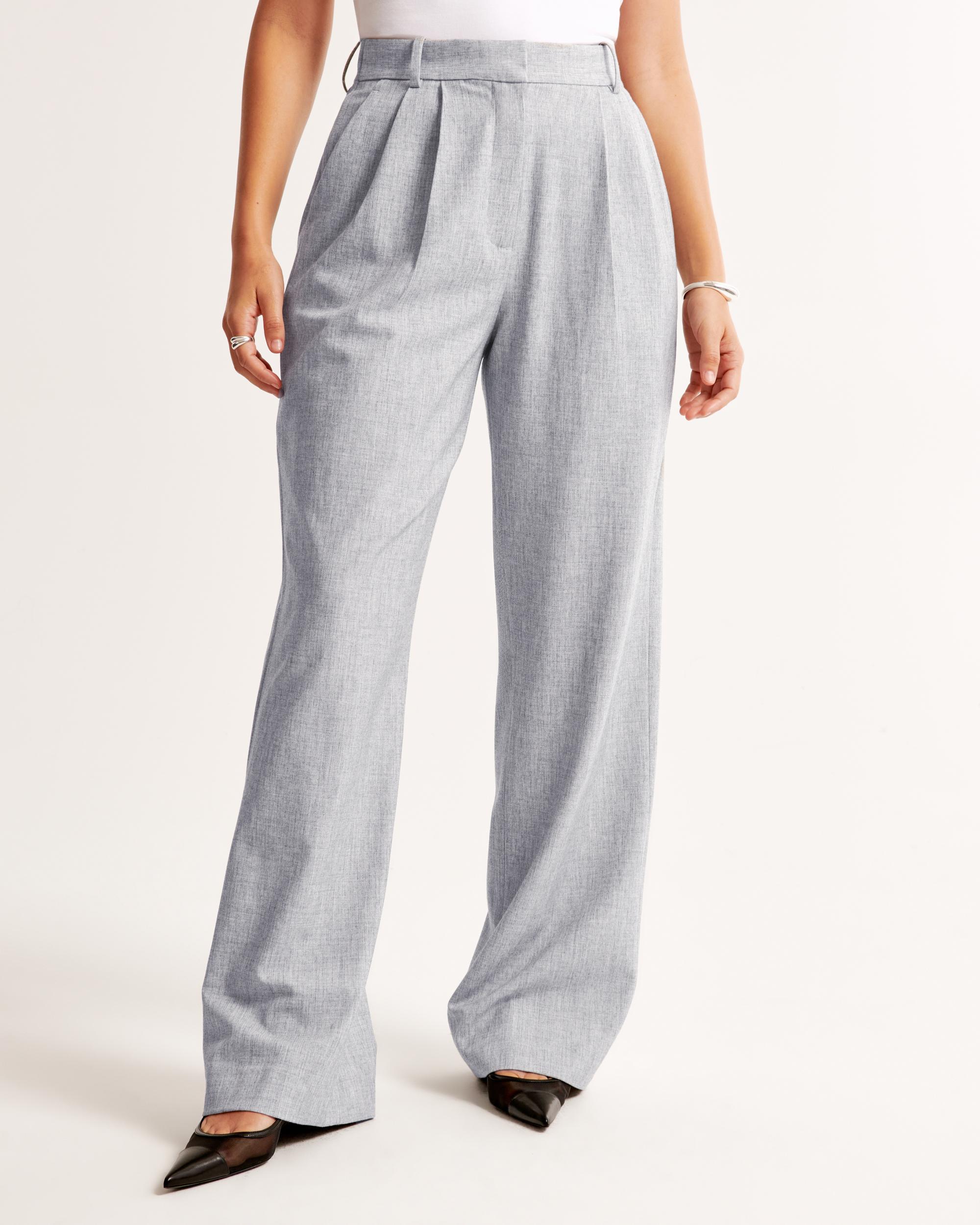 Curve Love A&F Sloane Tailored Wide Leg Pant Product Image