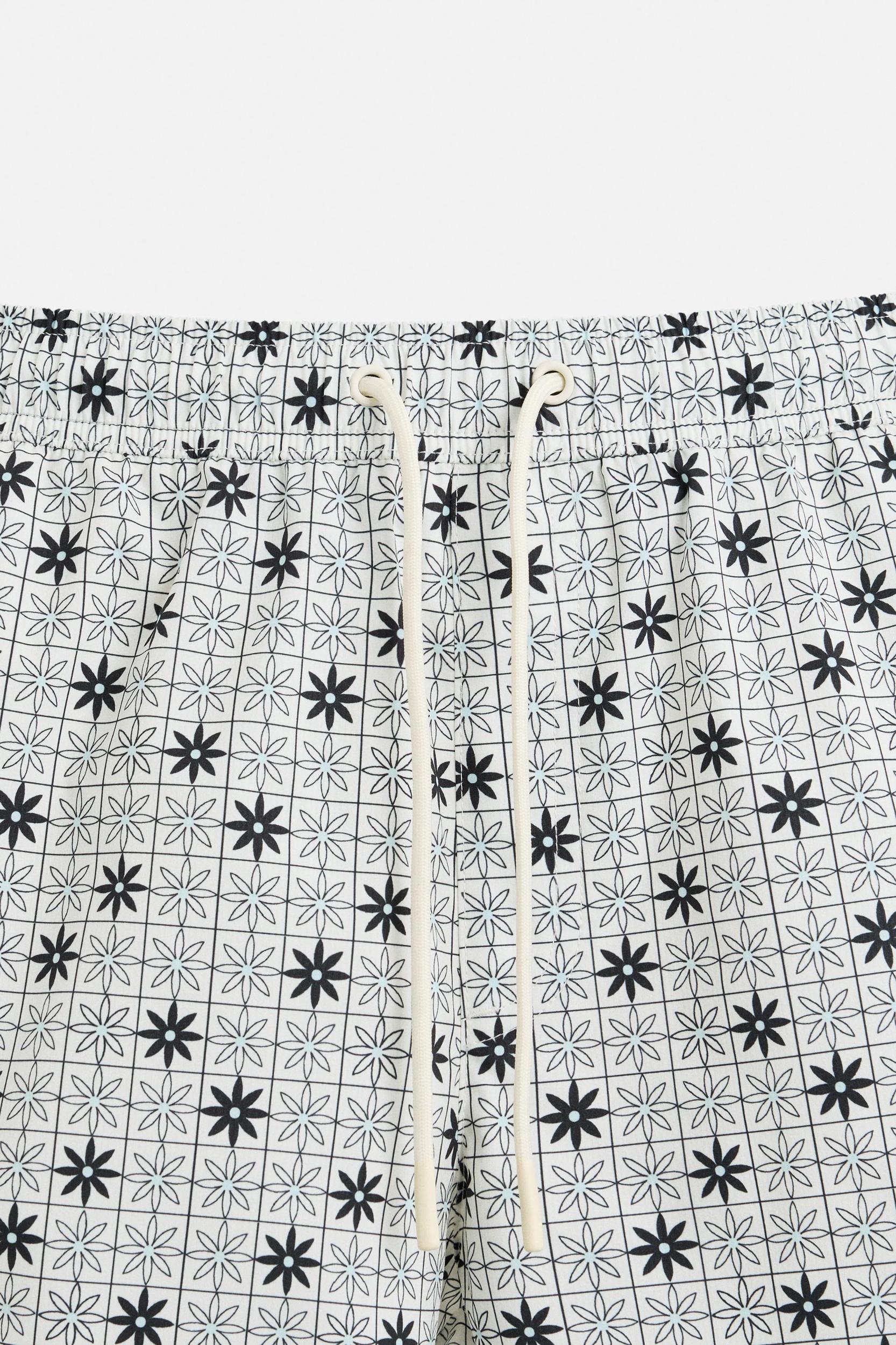 GEOMETRIC PRINT MID-LENGTH SWIMSUIT Product Image