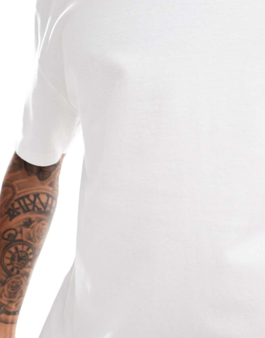 ASOS DESIGN essential heavyweight relaxed t-shirt 240gsm in white Product Image