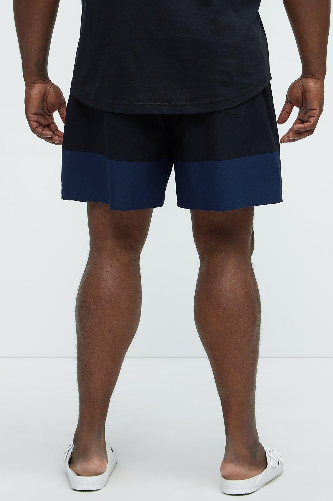 Colorblock Swim Mid Trunk - Black/combo Product Image