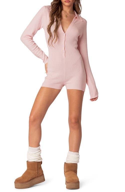 Womens Lillian button front knit romper Product Image