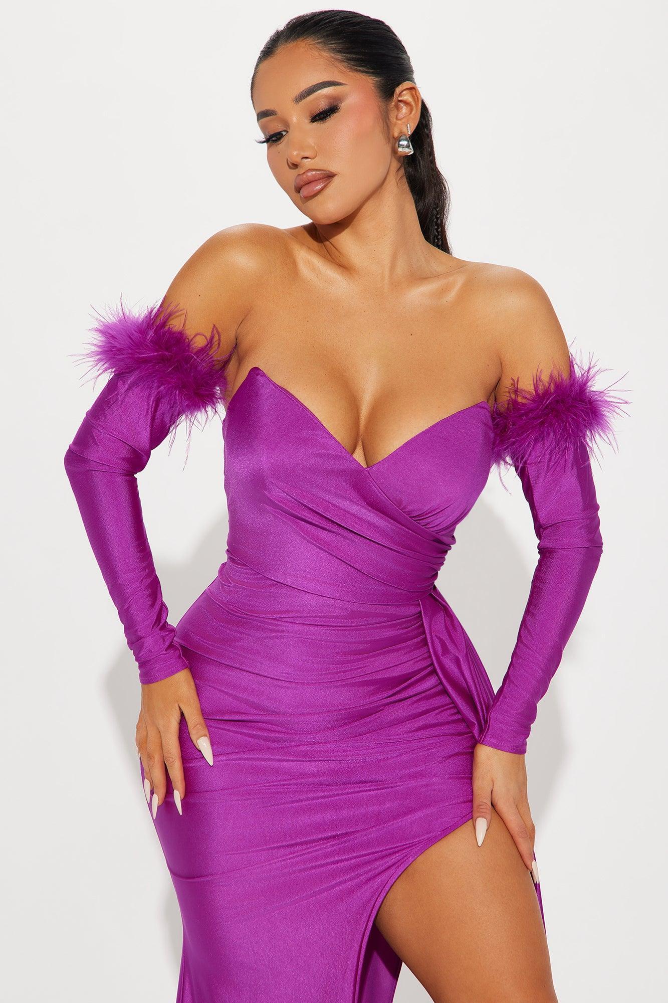 Celeste Mermaid Gown - Magenta Product Image