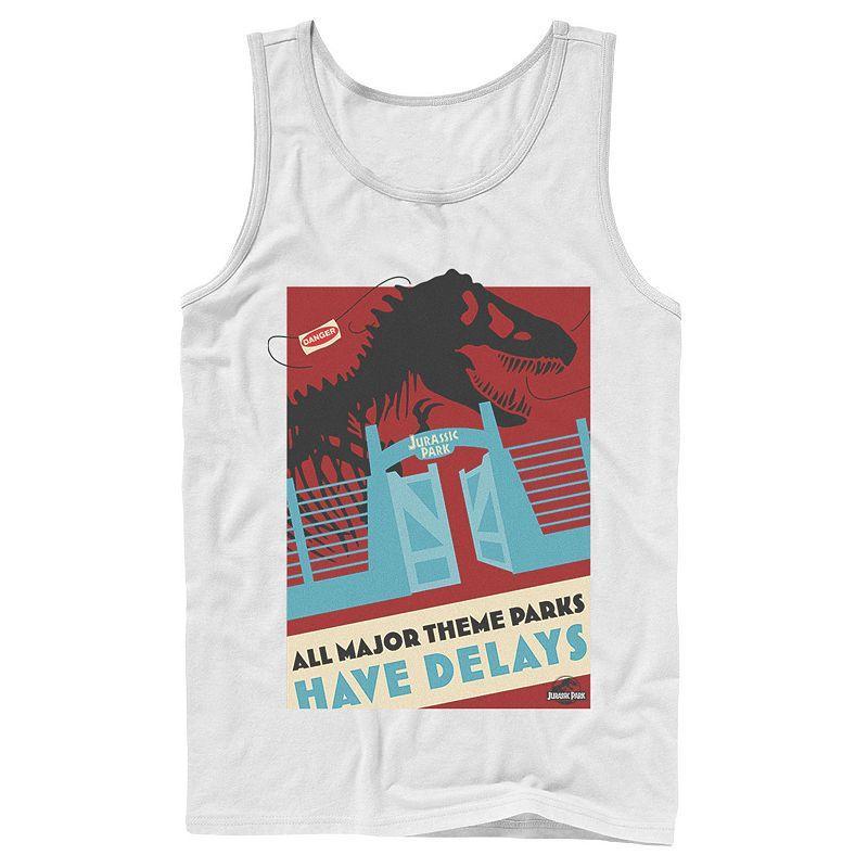 Mens Jurassic Park Delays Simple Gate Tank Top Blue Product Image