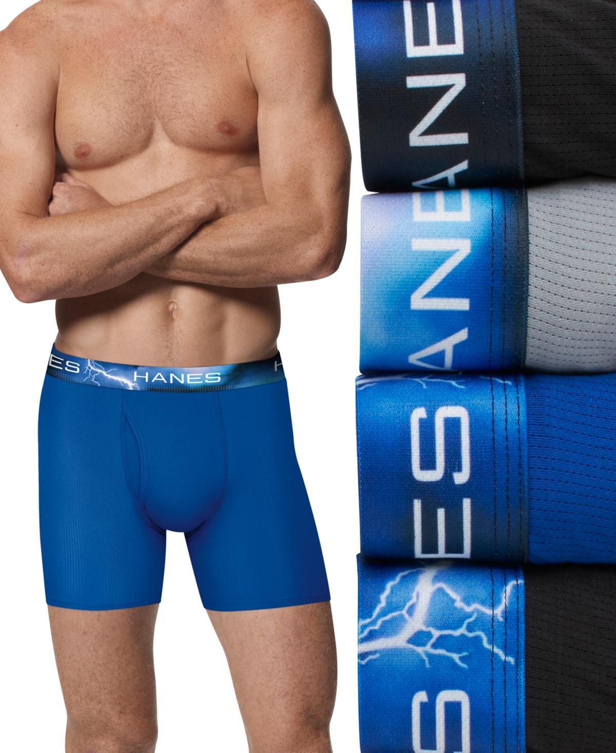 Mens Hanes 4-pack Sport X-Temp Air Mesh Boxer Briefs Product Image