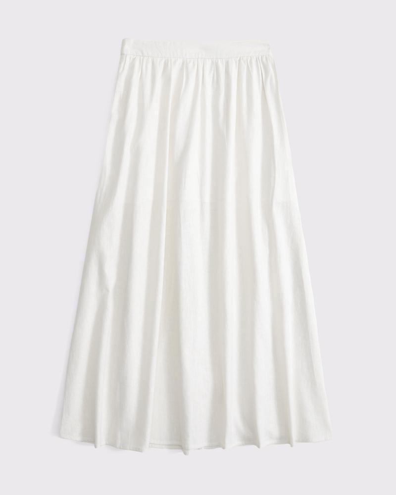 High Rise Ankle-Length Maxi Skirt Product Image