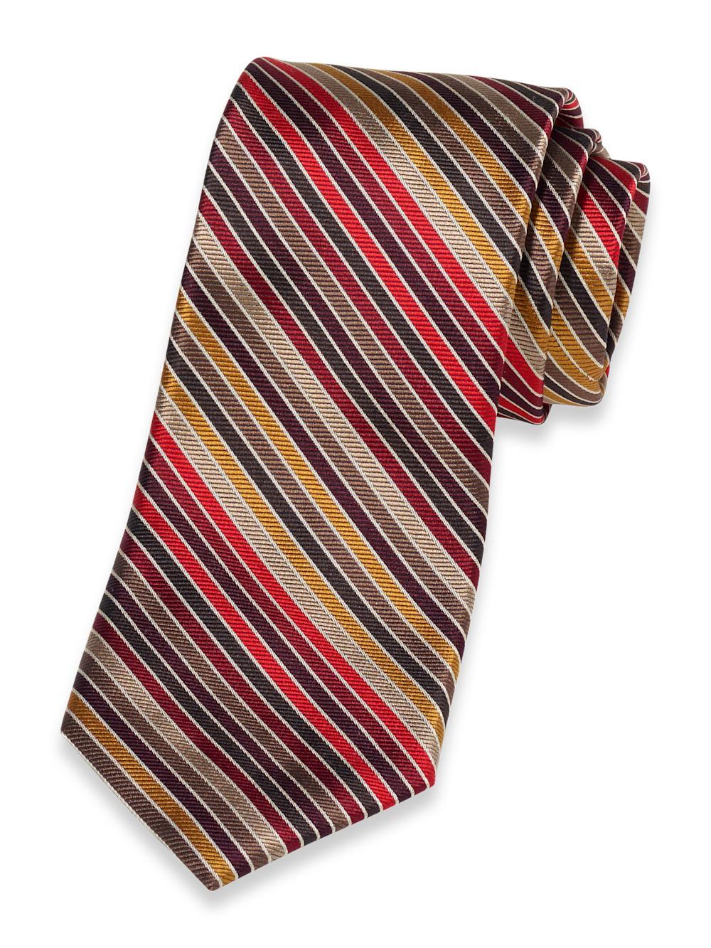 Stripe Woven Silk Tie - Multi Product Image