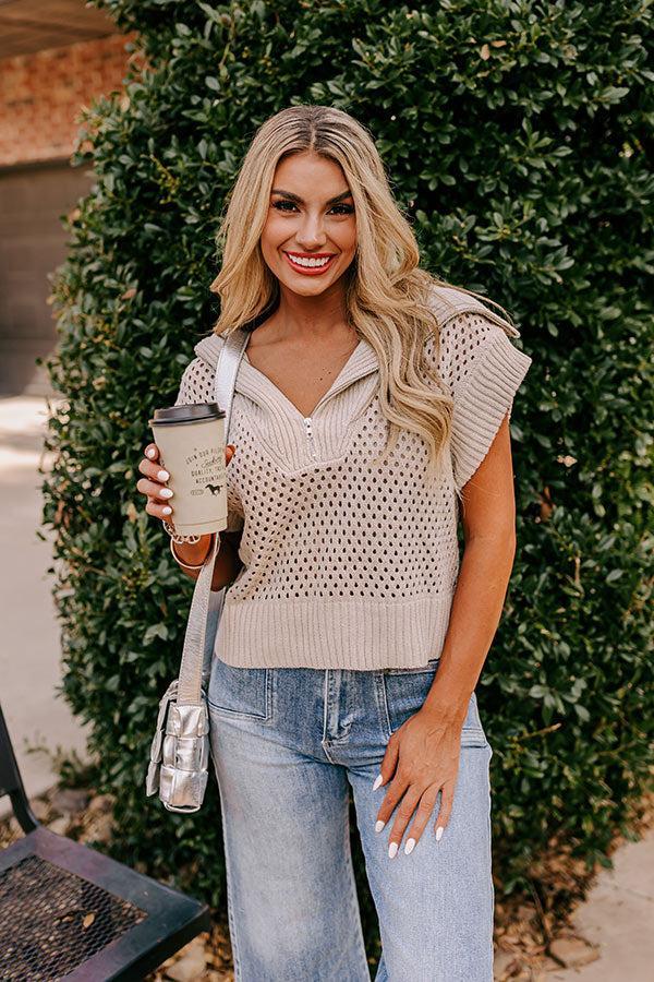 Cozy Lifestyle Knit Top in Oatmeal Product Image