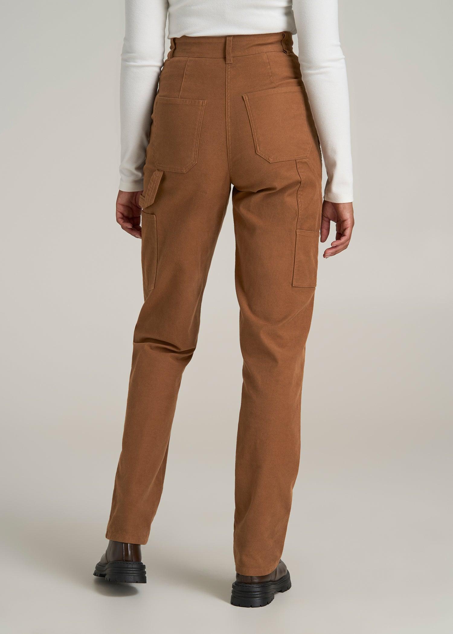 High-Waisted Carpenter Pocket Pants for Tall Women in Nutshell Product Image