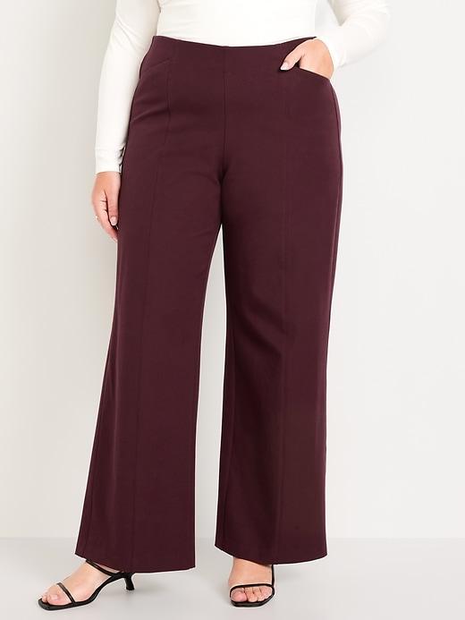 High-Waisted Pull-On Pixie Wide-Leg Pants Product Image