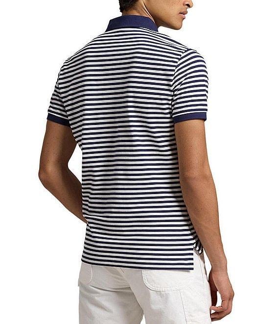 Polo Ralph Lauren Classic Fit Thin Striped Mesh Short Sleeve Polo Shirt Product Image
