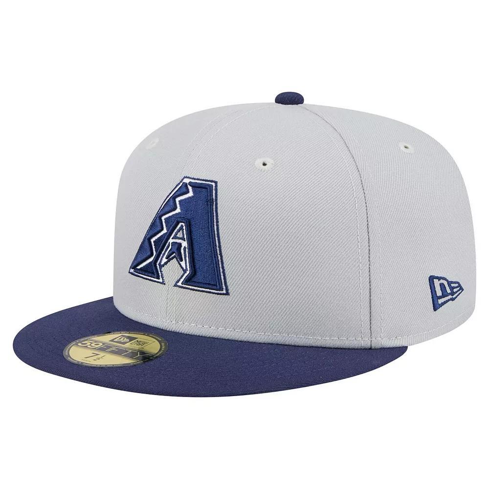 Men's New Era  Gray/Navy Arizona Diamondbacks Colorpack Two-Tone 59FIFTY Fitted Hat, Size: 6 7/8, Grey Product Image