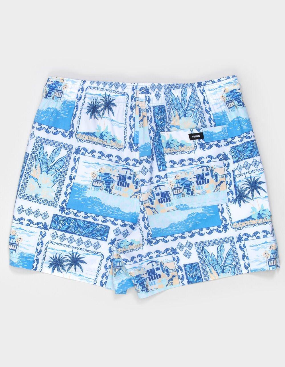 RSQ Mens Vacation Scene Swim Shorts Product Image