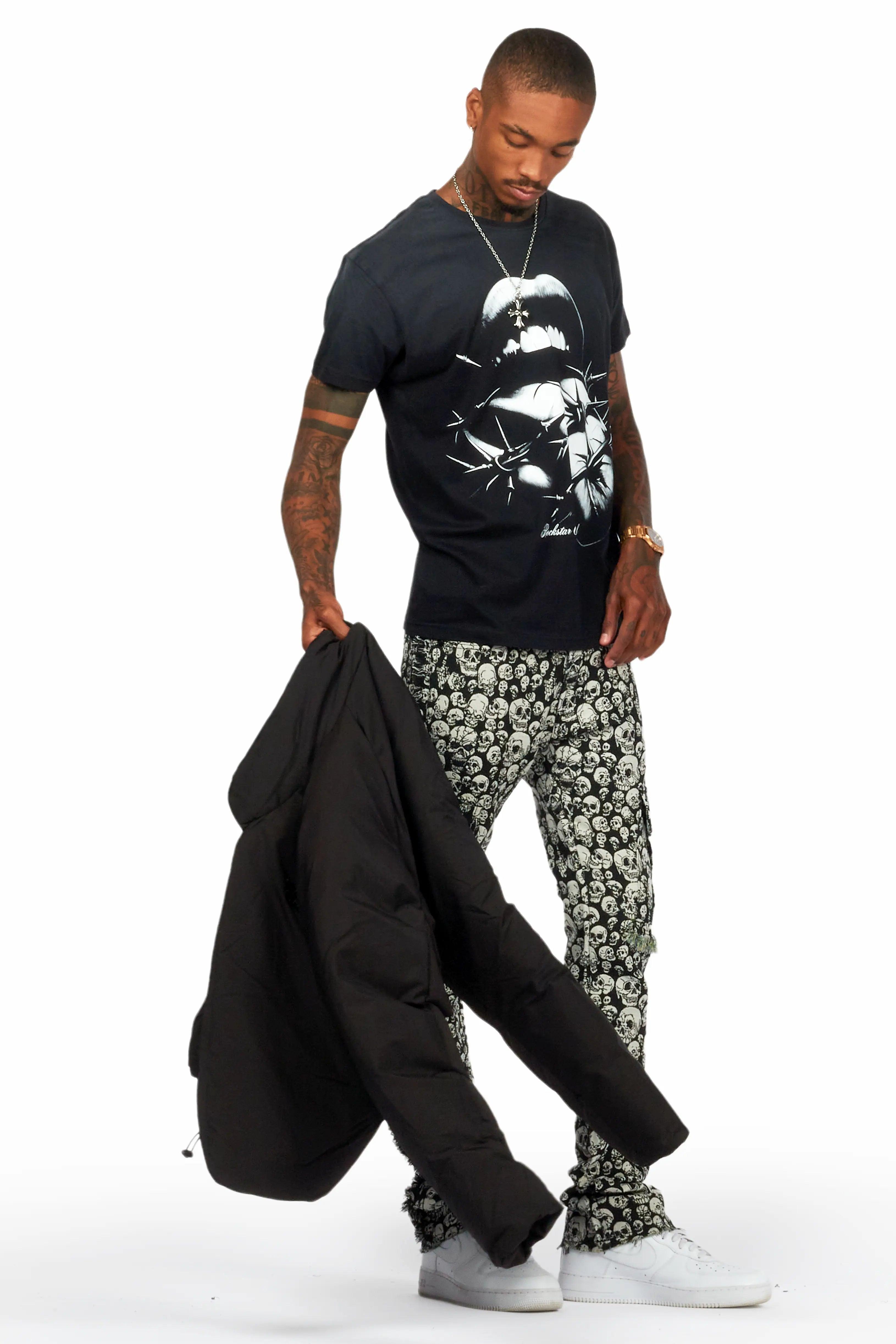 Schmear Black Graphic T-Shirt Male Product Image