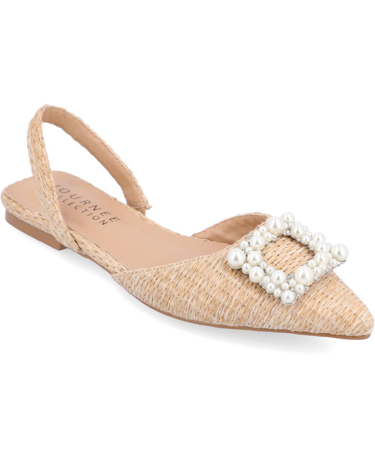 Journee Hannae Women's Flats, Size: 8.5, Beige Product Image