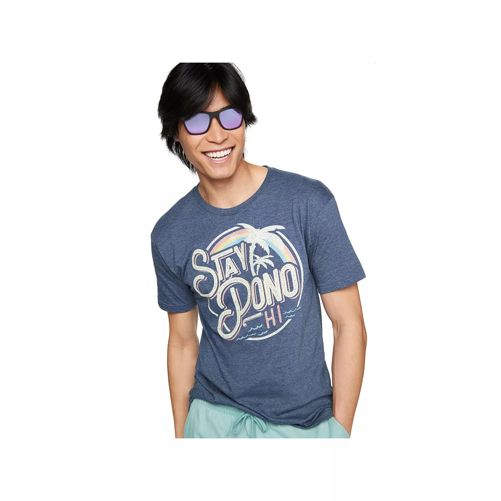 Men's Stay Pono Beach Surf Tee, Size: Large, Navy Grey Product Image