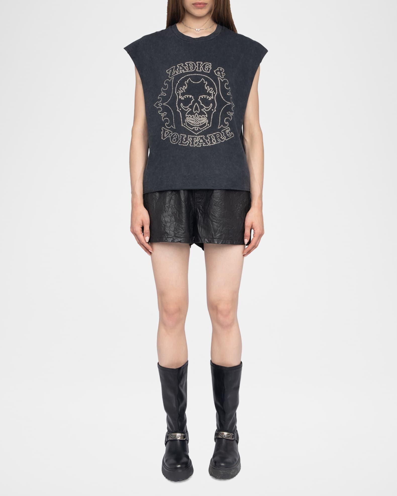 Cloe Skull Strass Tank Top Product Image