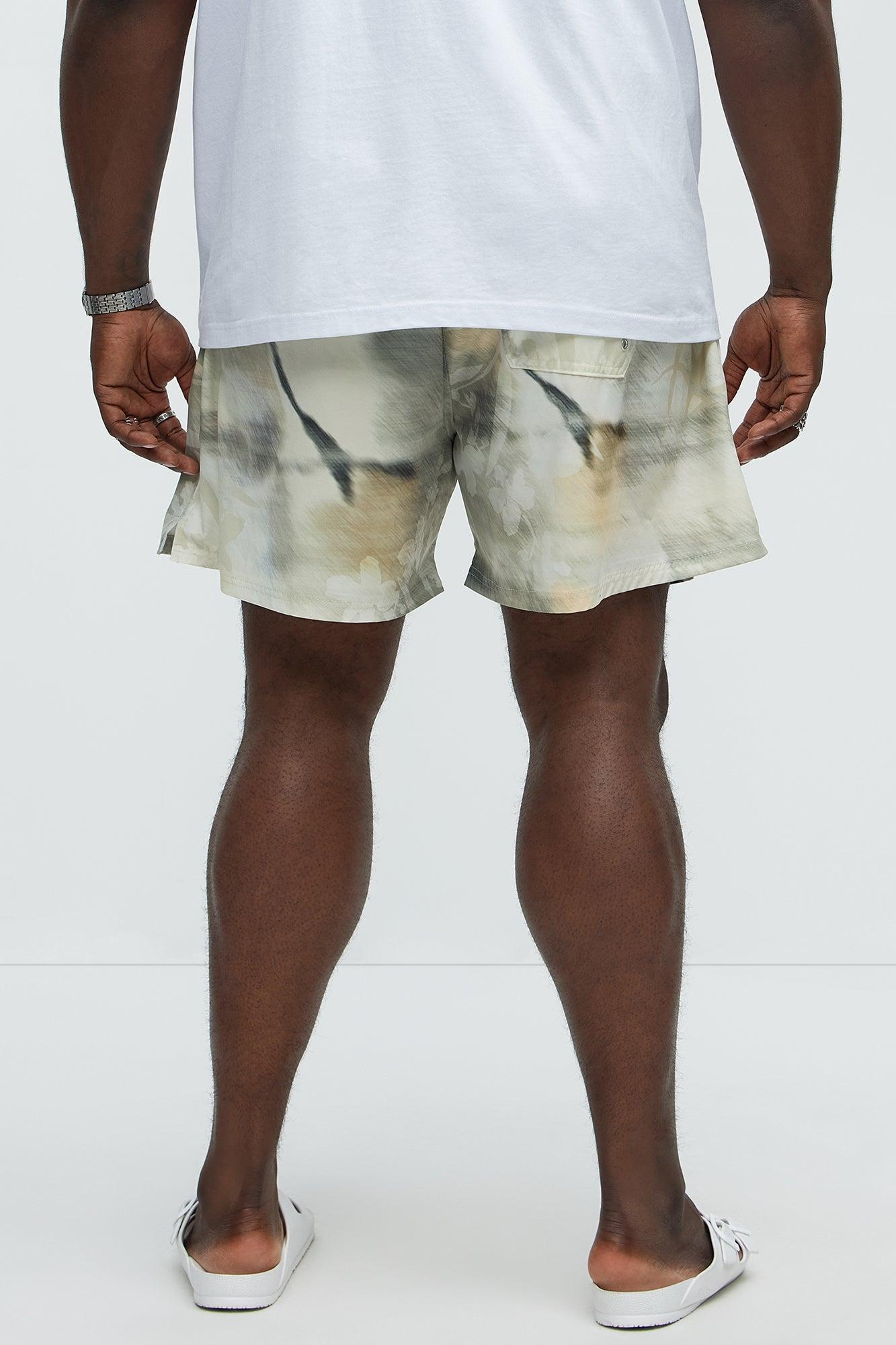 Cool Breeze Swim Mid Trunk - Cream/combo Product Image