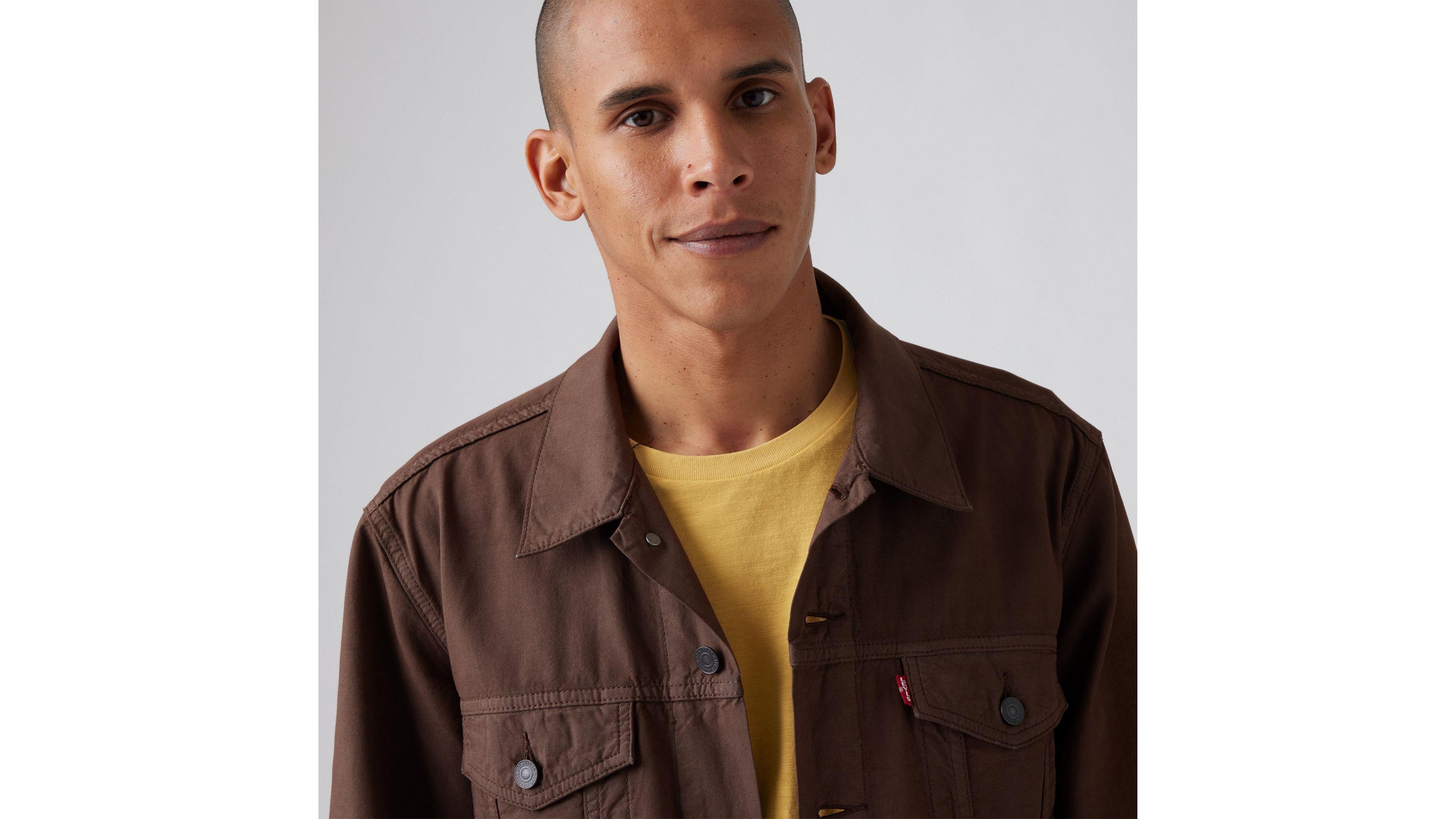 Cotton Linen Trucker Jacket Product Image