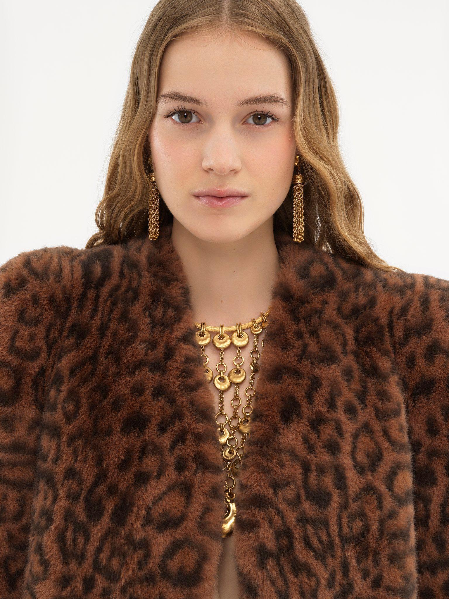 Boxy jacket in faux fur Product Image