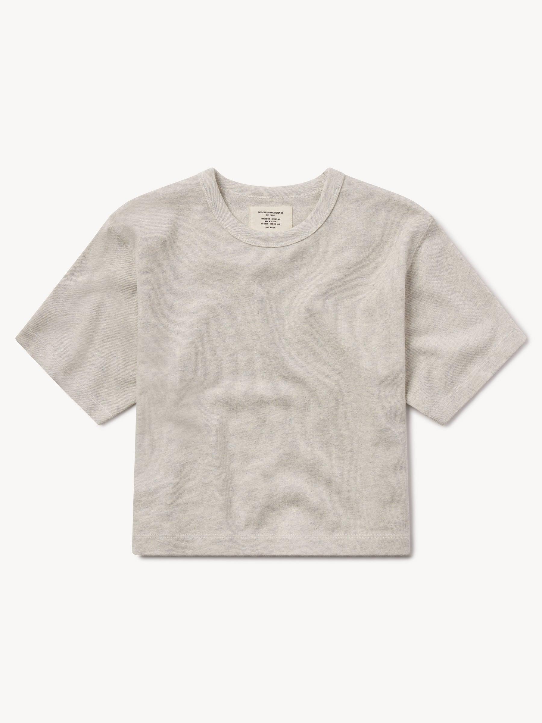 Heather Oat Field-Spec Boyfriend Crop Tee Product Image