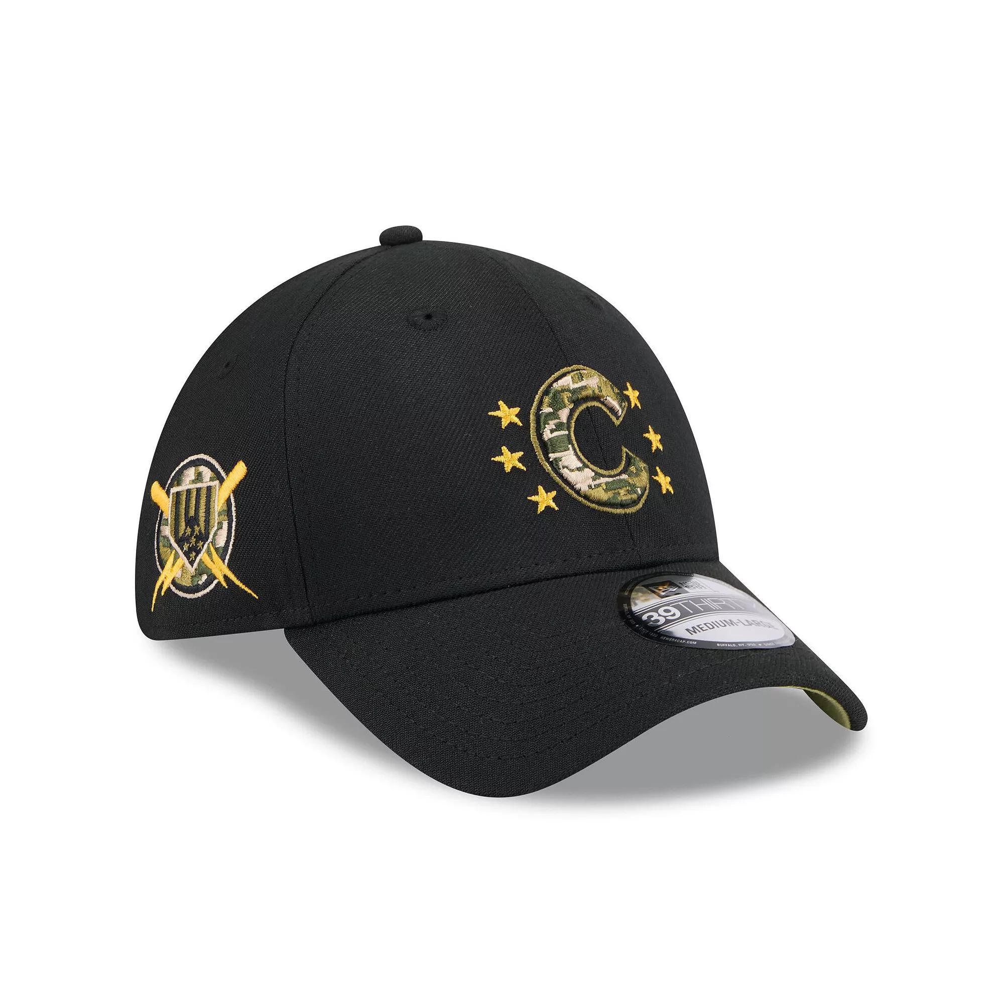 Men's New Era  Black Chicago Cubs 2024 Armed Forces Day 39THIRTY Flex Hat, Size: Large/XL Product Image