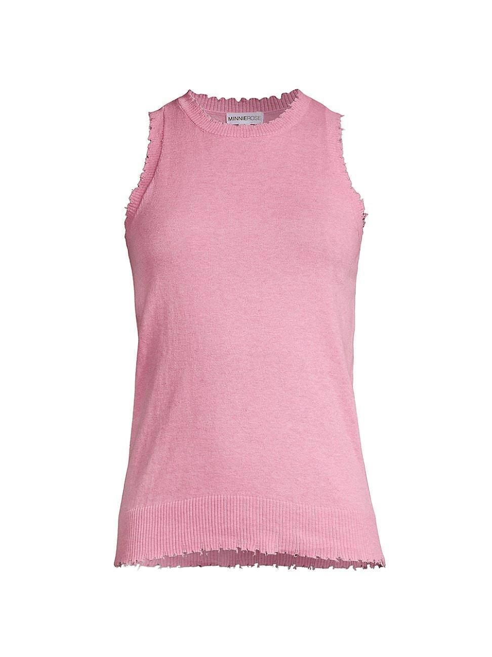 Womens Frayed Tank Top Product Image