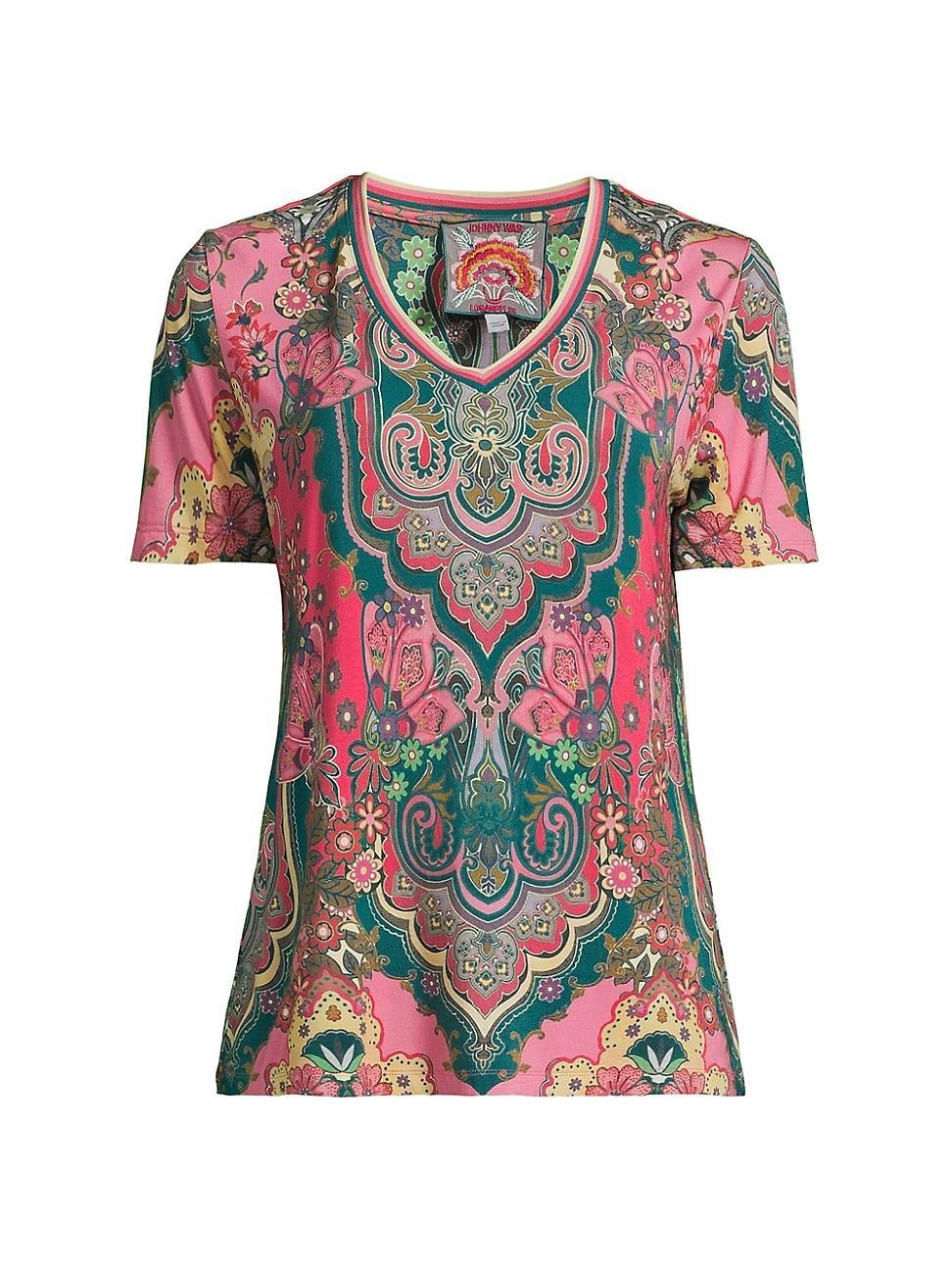 Womens The Janie Favorite Paisley T-Shirt Product Image