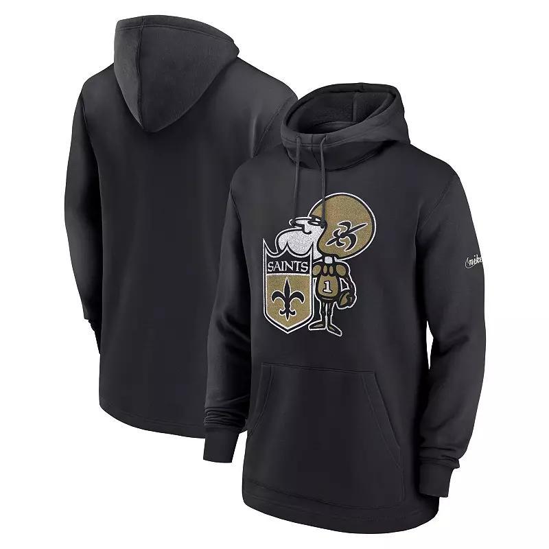 Men's Nike Black New Orleans Saints Classic Pullover Hoodie, Size: XL Product Image