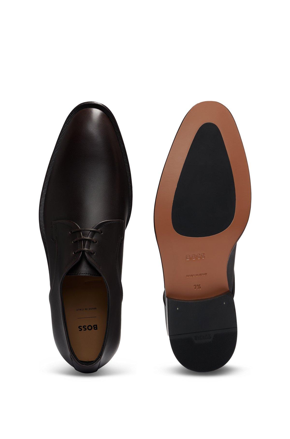 Italian-made Derby shoes in leather Product Image