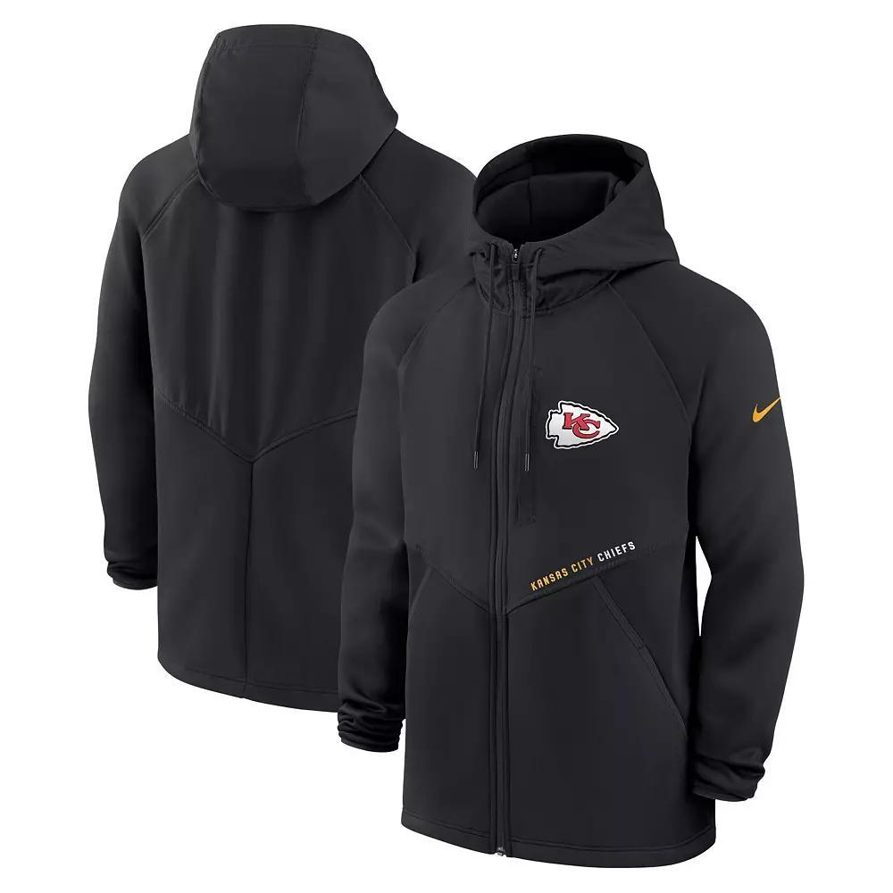 Men's Nike Black Kansas City Chiefs Spacer Raglan Performance Full-Zip Hoodie,  Product Image