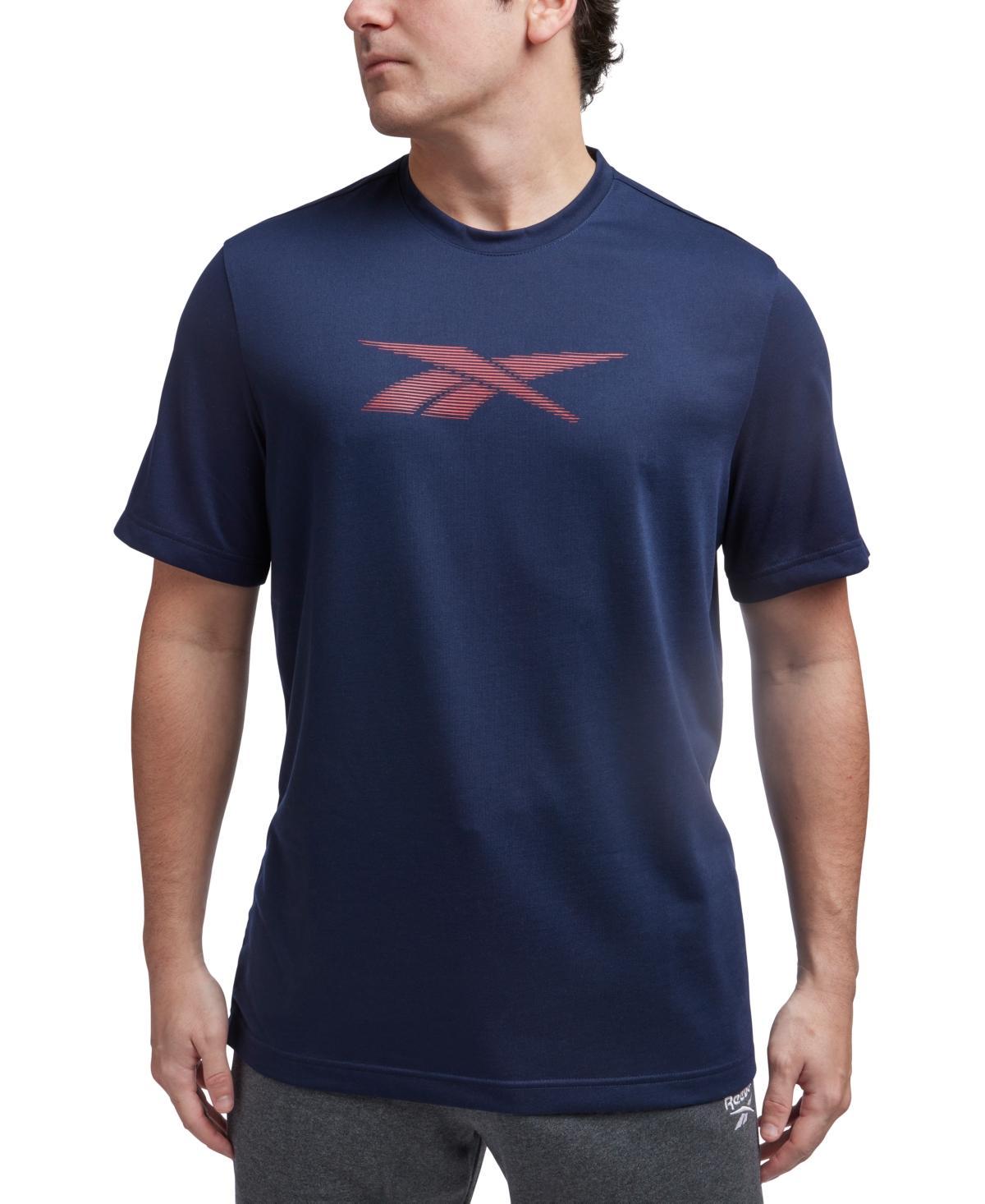 Reebok Mens Vector Performance Short Sleeve Logo Graphic T-Shirt - Army Green/ Product Image