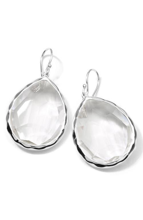 Large Teardrop Earrings in Sterling Silver Product Image