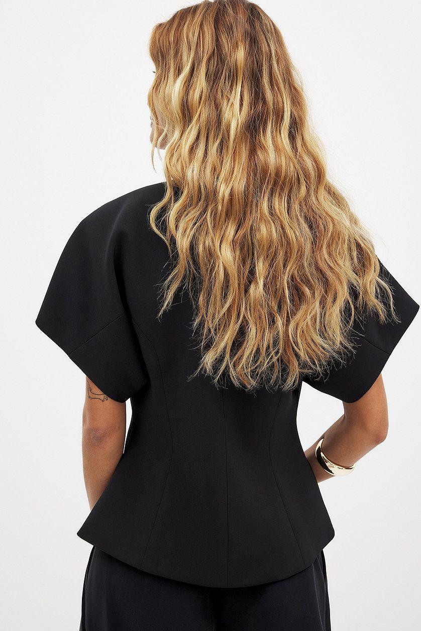 Fitted Short Sleeve Blazer Product Image