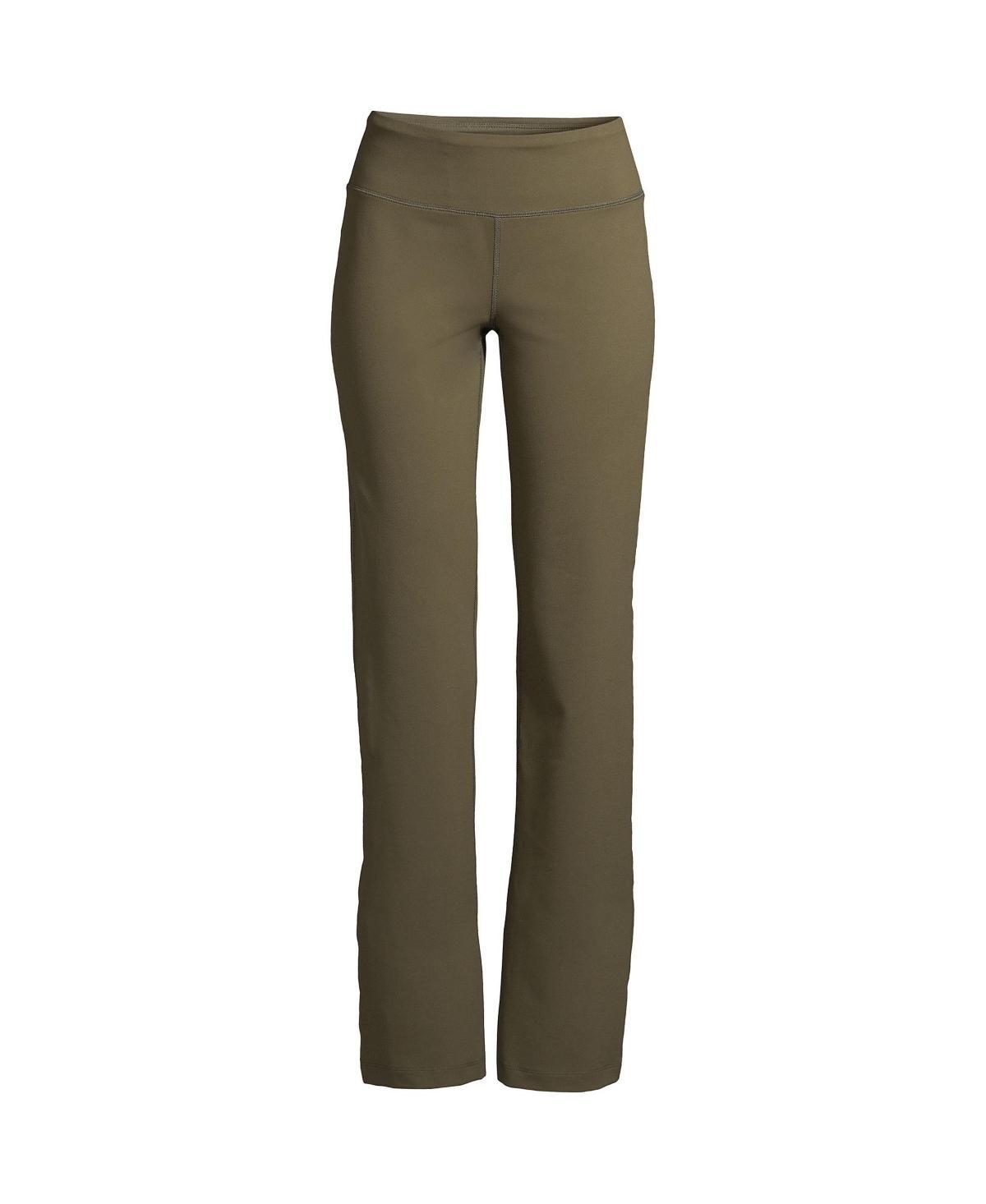 Womens Lands End Active UPF 50 Yoga Pants Green Moss Product Image