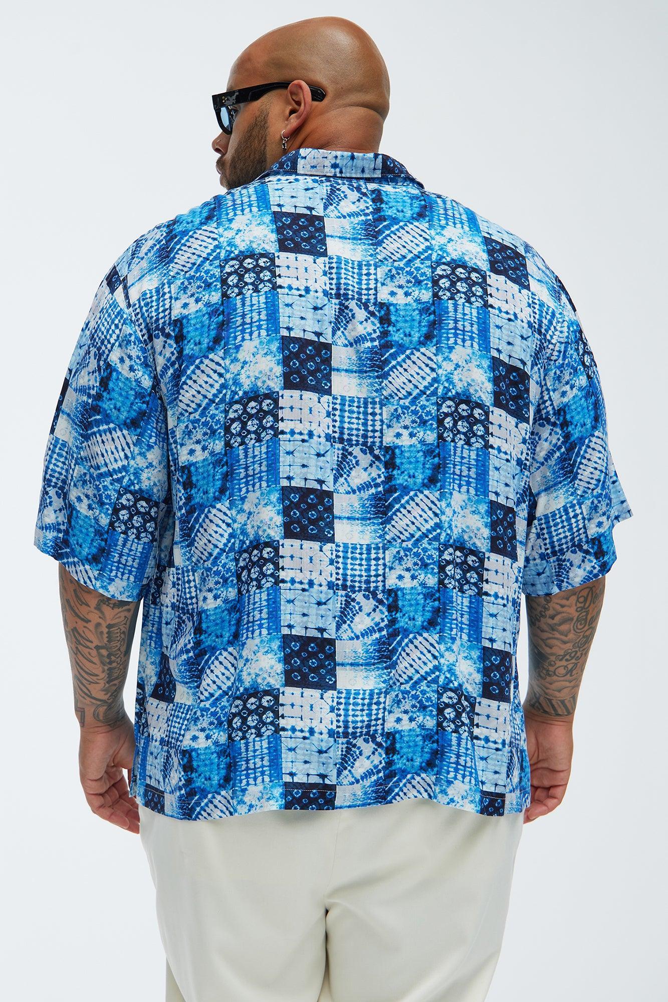 Nagoya Shibori Shirt - White/Blue Product Image