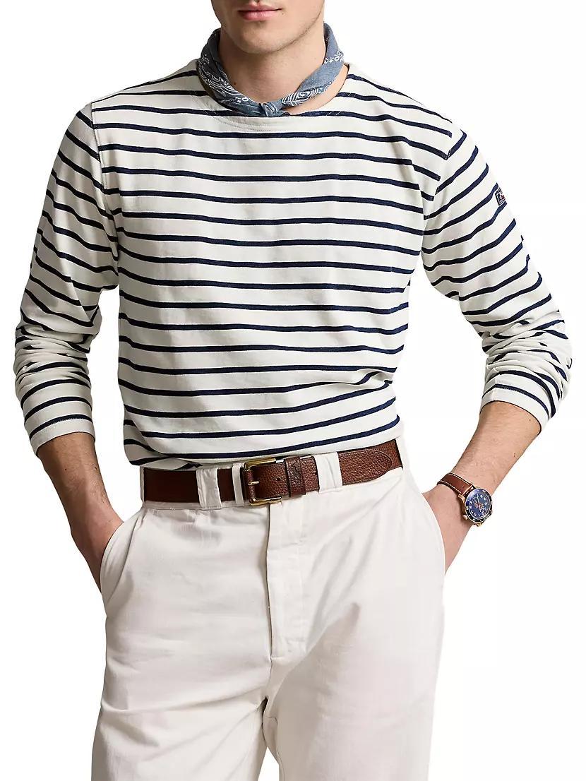 Striped Slub Jersey Long-Sleeve T-Shirt Product Image