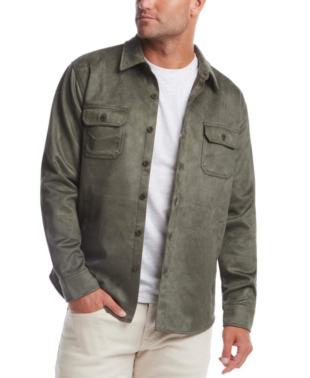 Weatherproof Vintage Mens Faux-Suede Shirt Jacket Product Image