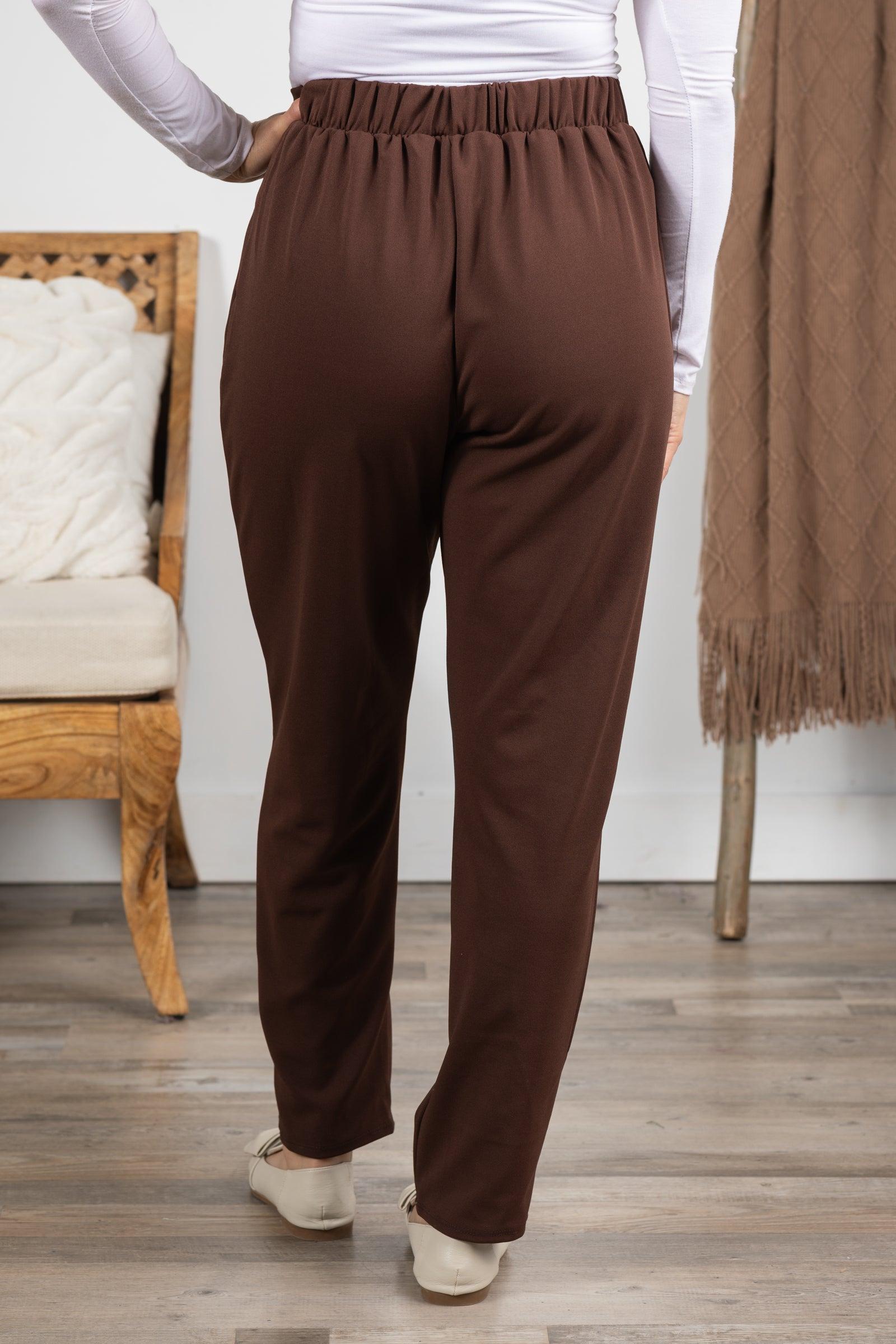 Elastic Waist Techno Crepe Pants Product Image