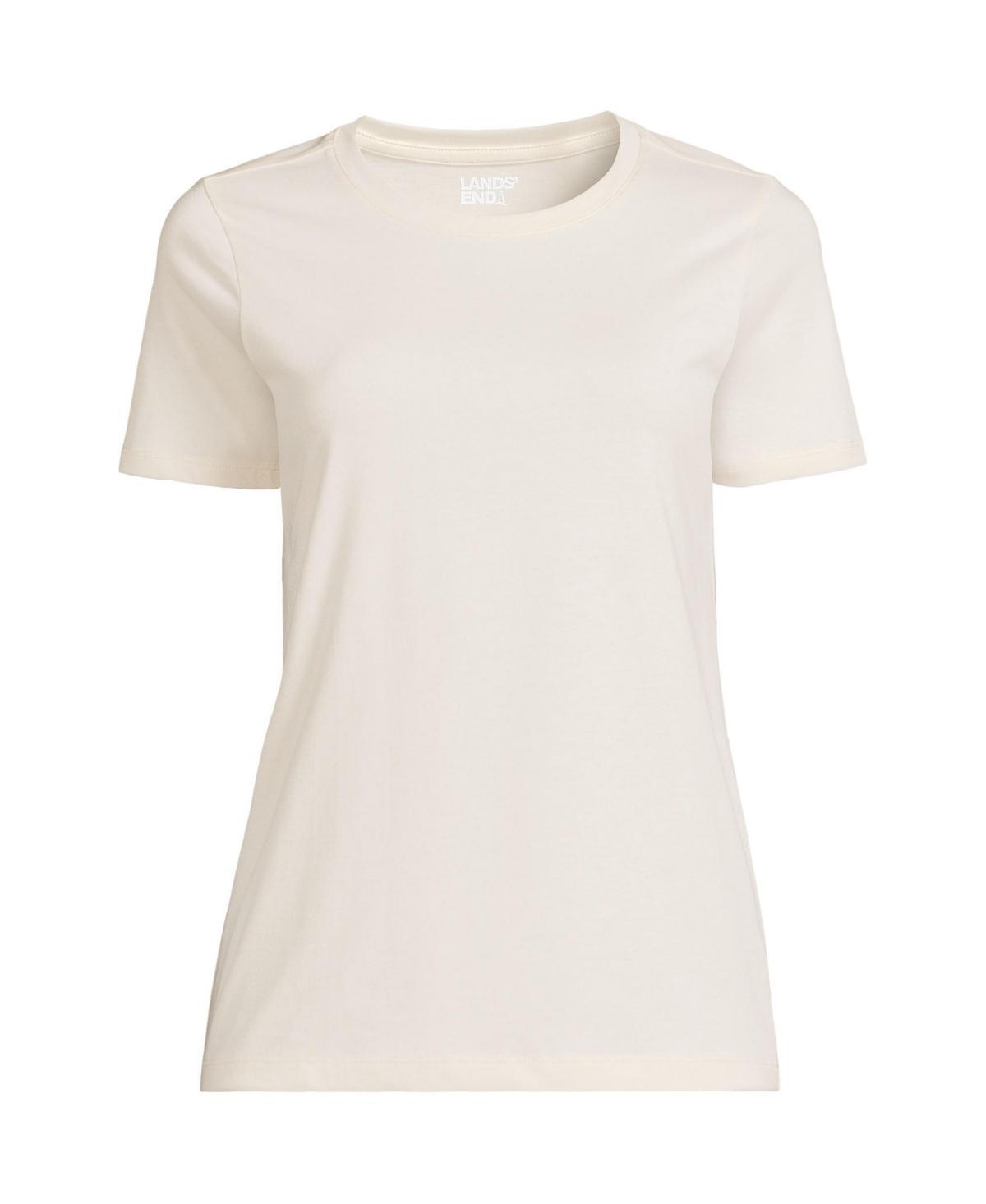 Lands End Womens Relaxed Supima Cotton Crew Neck T-Shirt Product Image