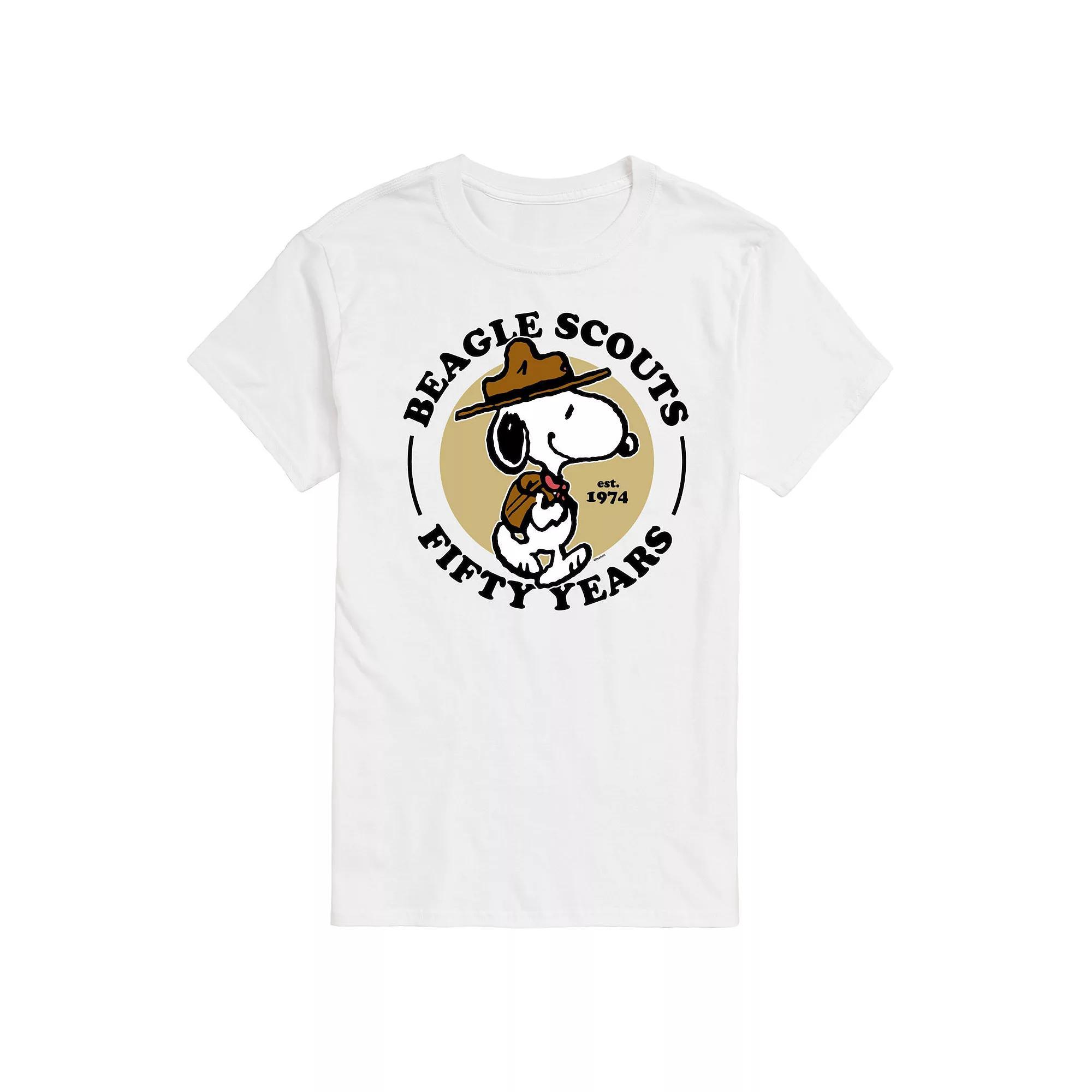 Big & Tall Peanuts Beagle Scouts 50 Years Snoopy Graphic Tee, Men's,  Product Image