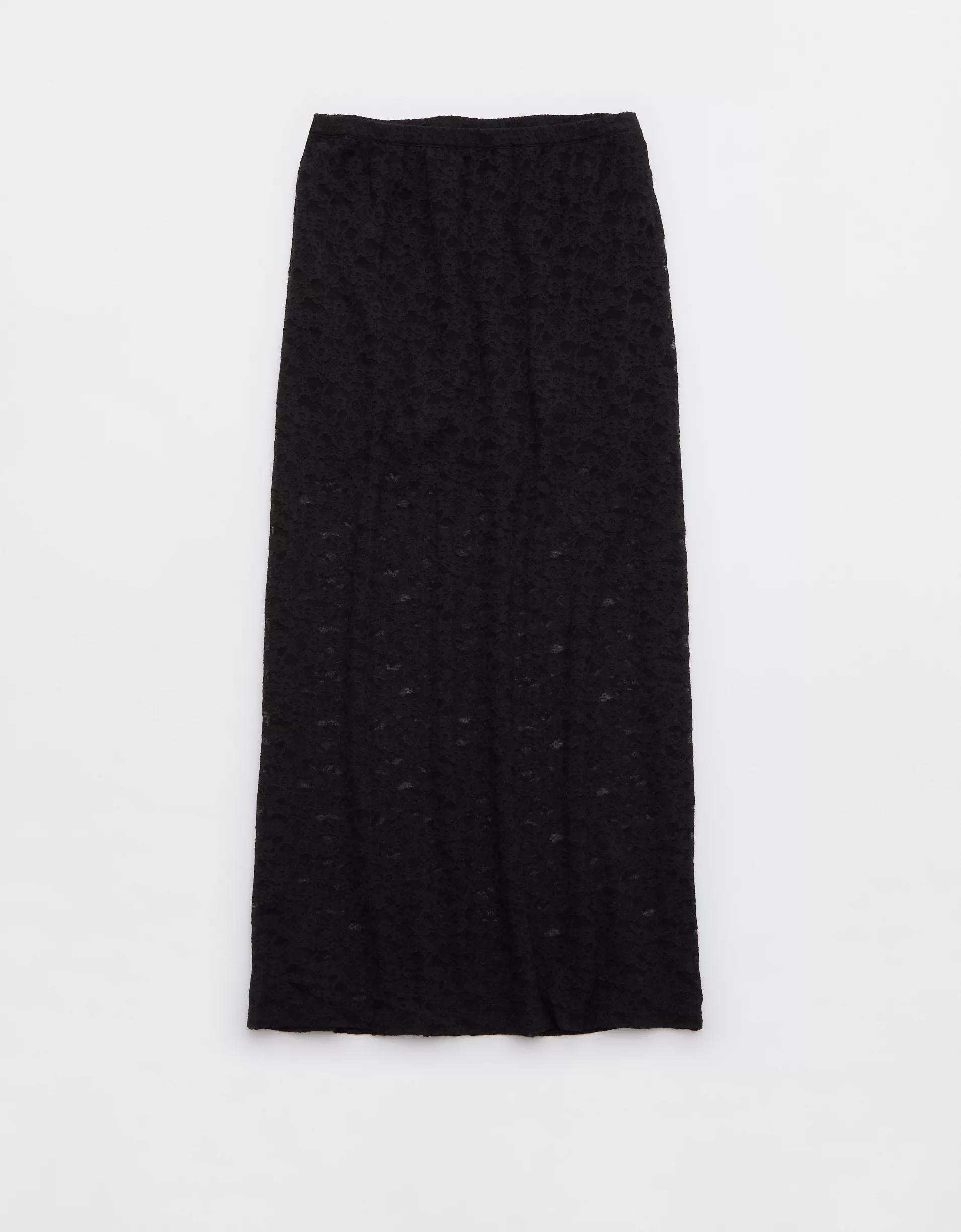 Aerie Vintage Lace Midi Skirt Product Image