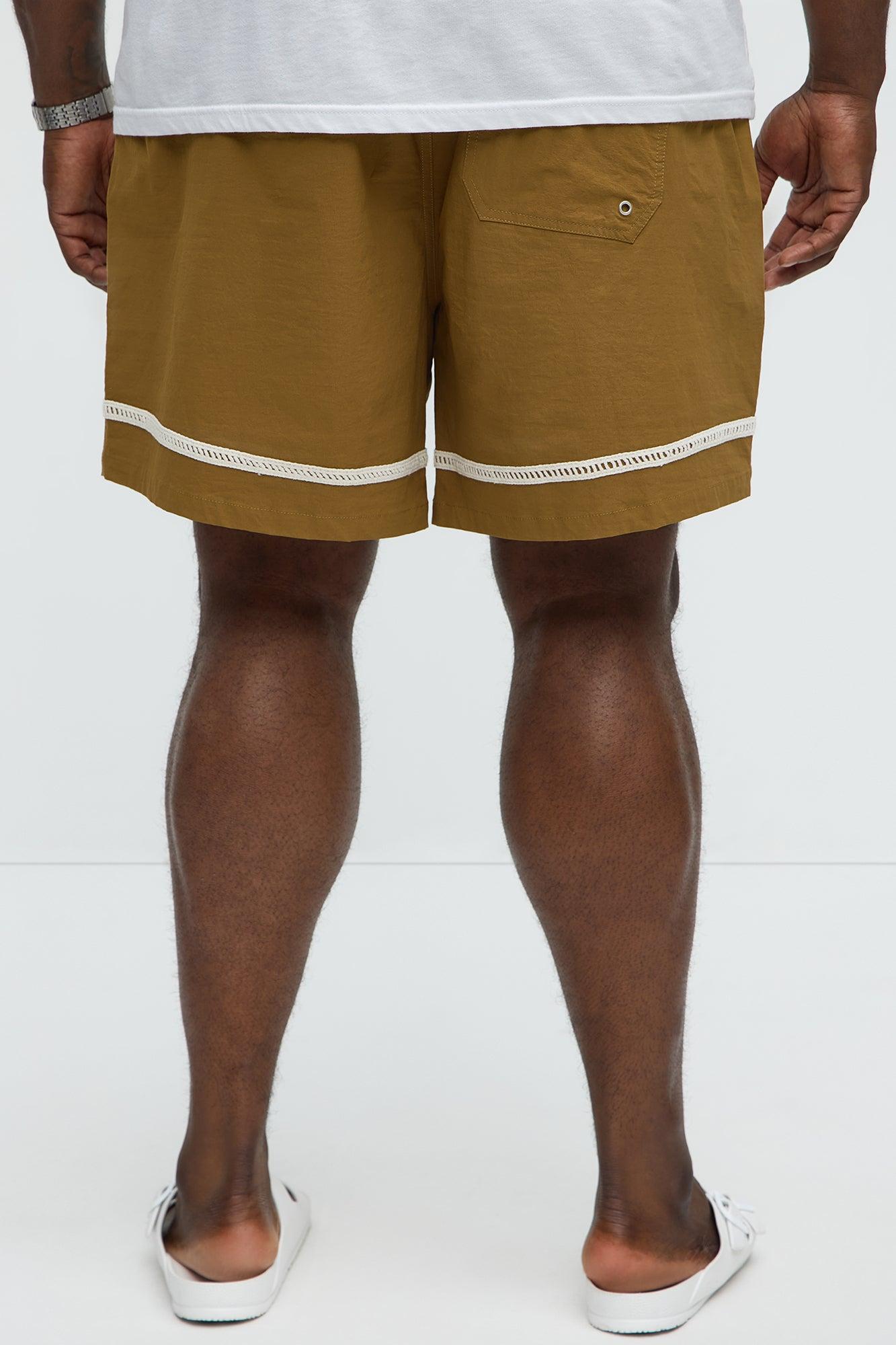 Coastal Applique Swim Classic Trunk - Brown Product Image