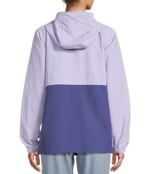 L.L.Bean Mountain Classic Color Block Hooded Kangaroo Pocket Weather Resistant Anorak Jacket Product Image