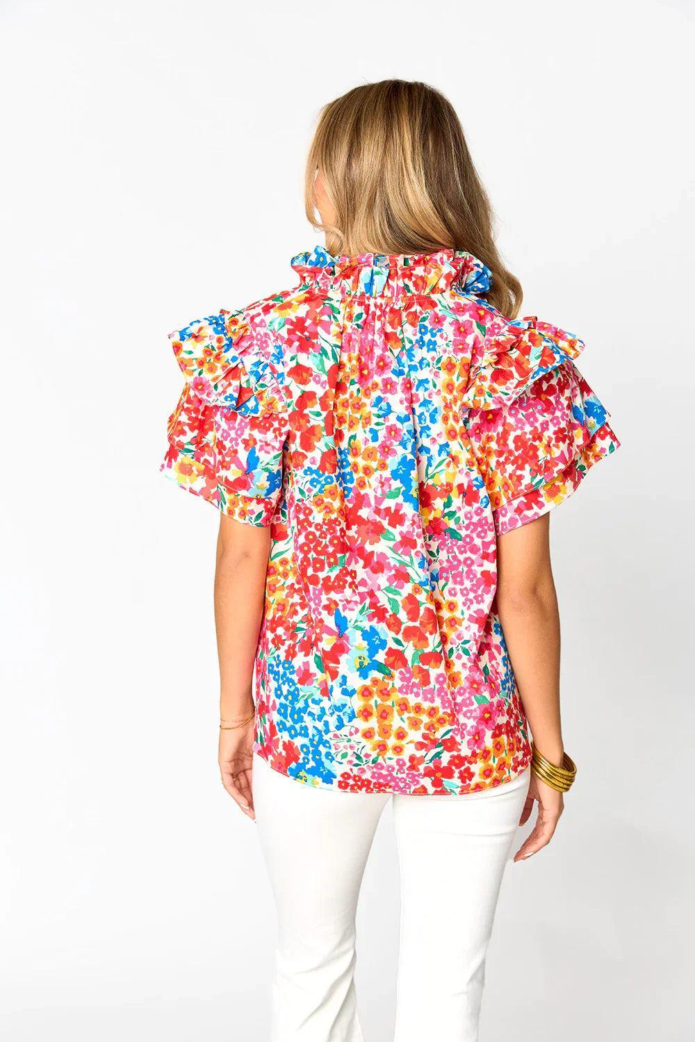 Shauna Ruffle Shoulder Top Product Image