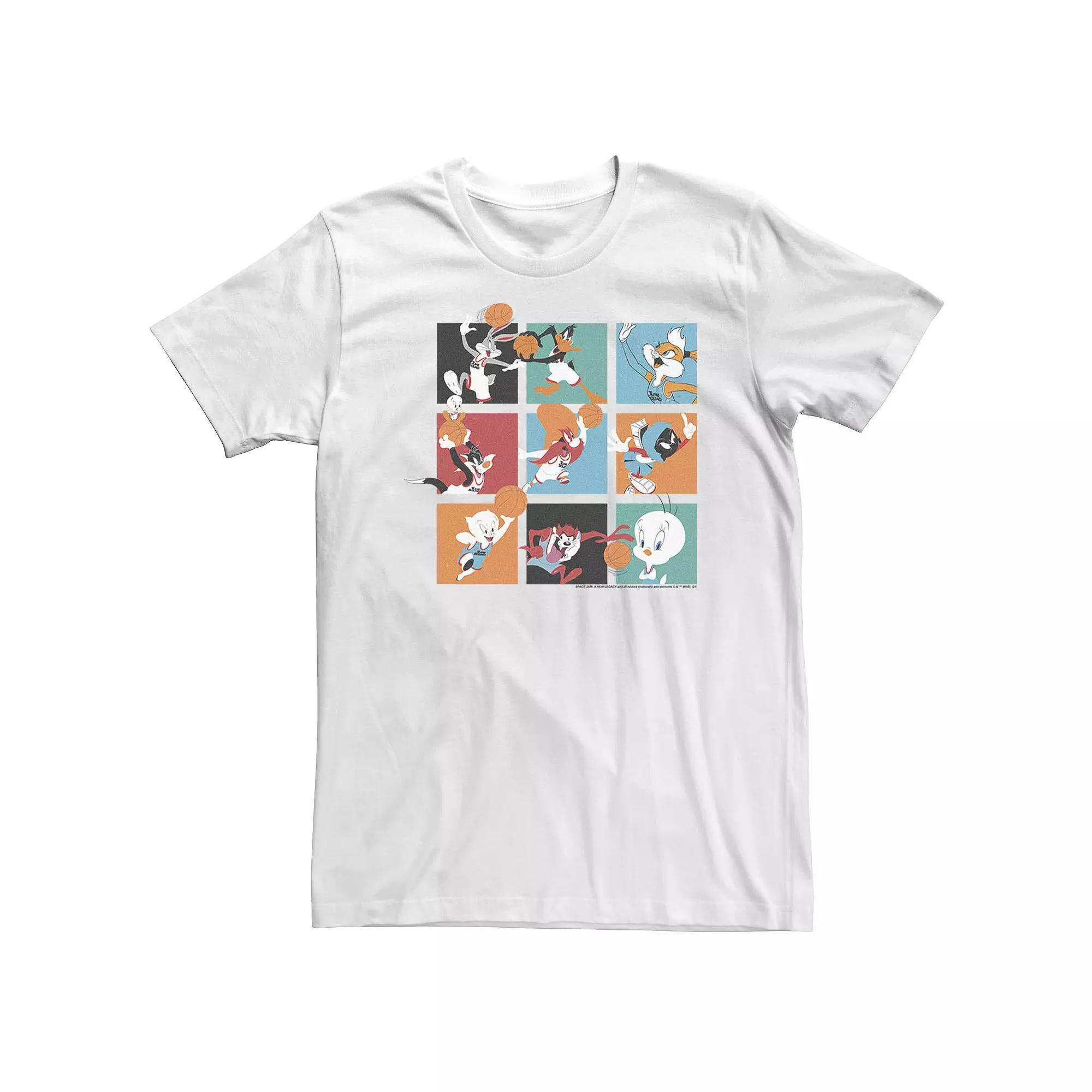Big & Tall Space Jam 2 Panel Boxes Tee, Men's,  Product Image