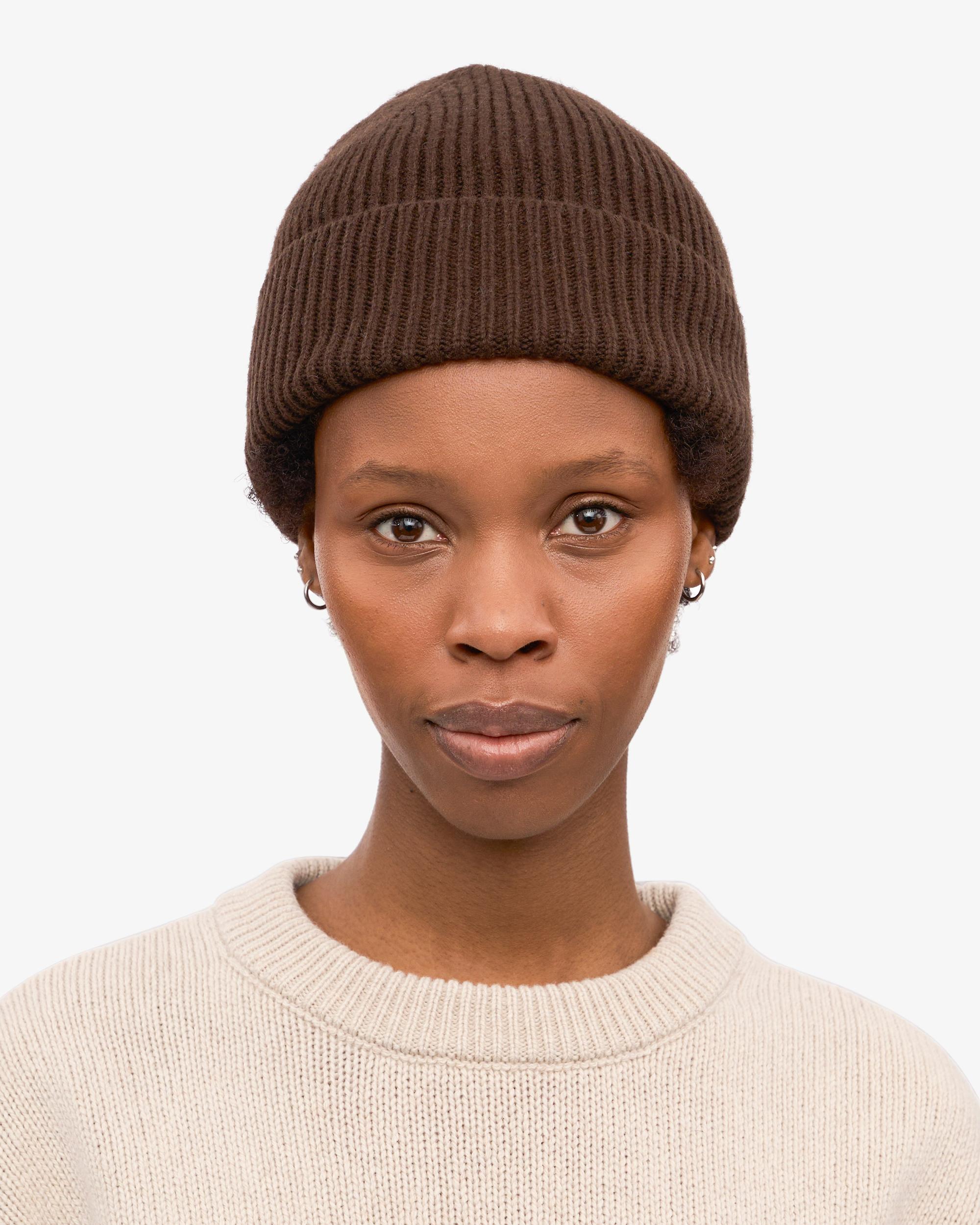 Merino Wool Beanie - Coffee Brown Product Image