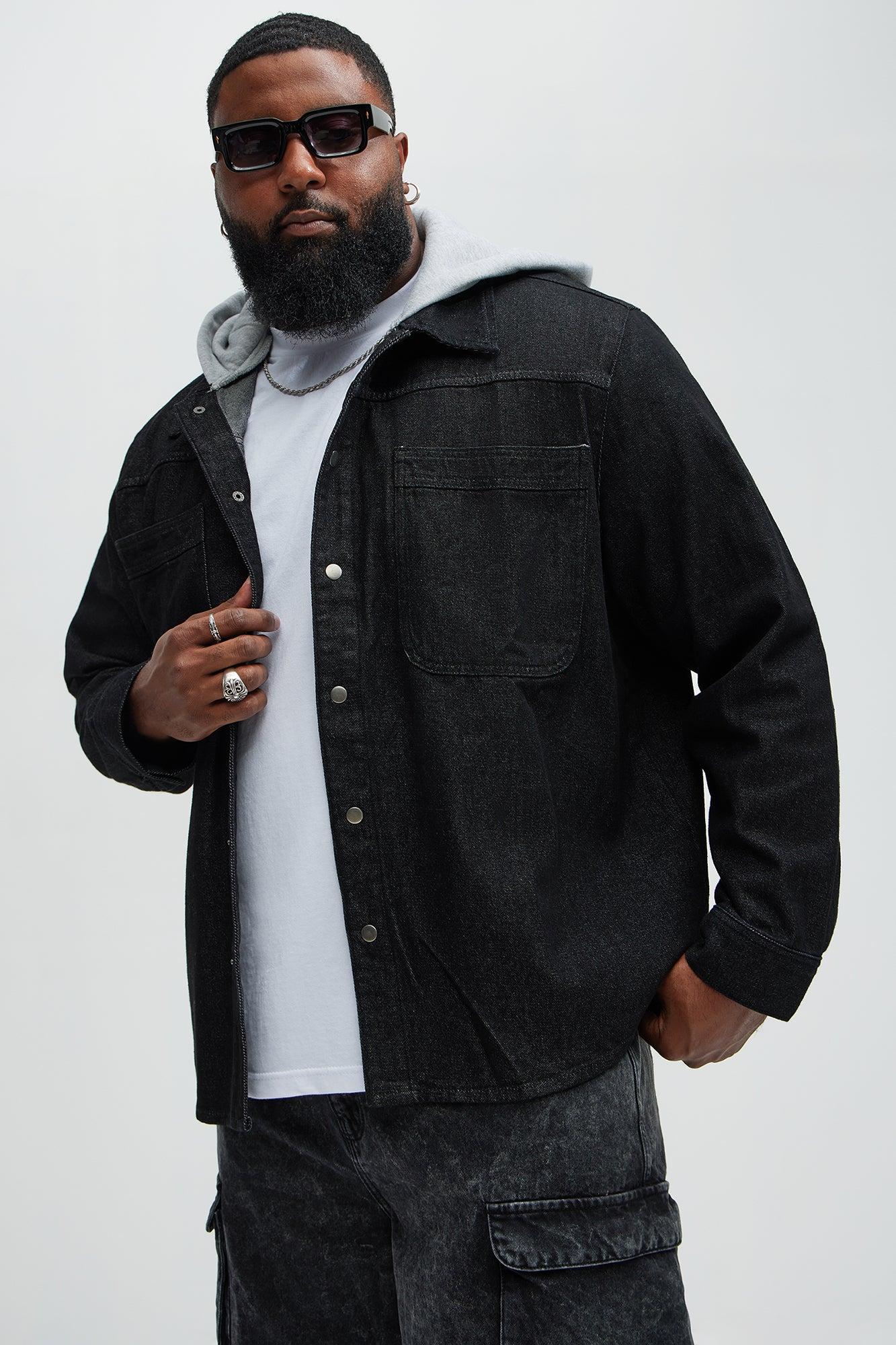 Jackson Lightweight Denim Shacket - Black Product Image