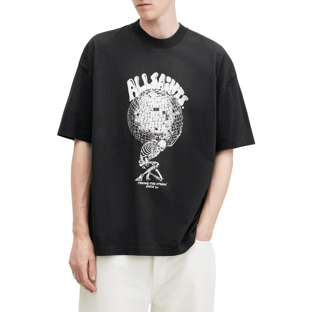 ALLSAINTS Burden Graphic Tee In Washed Black Product Image