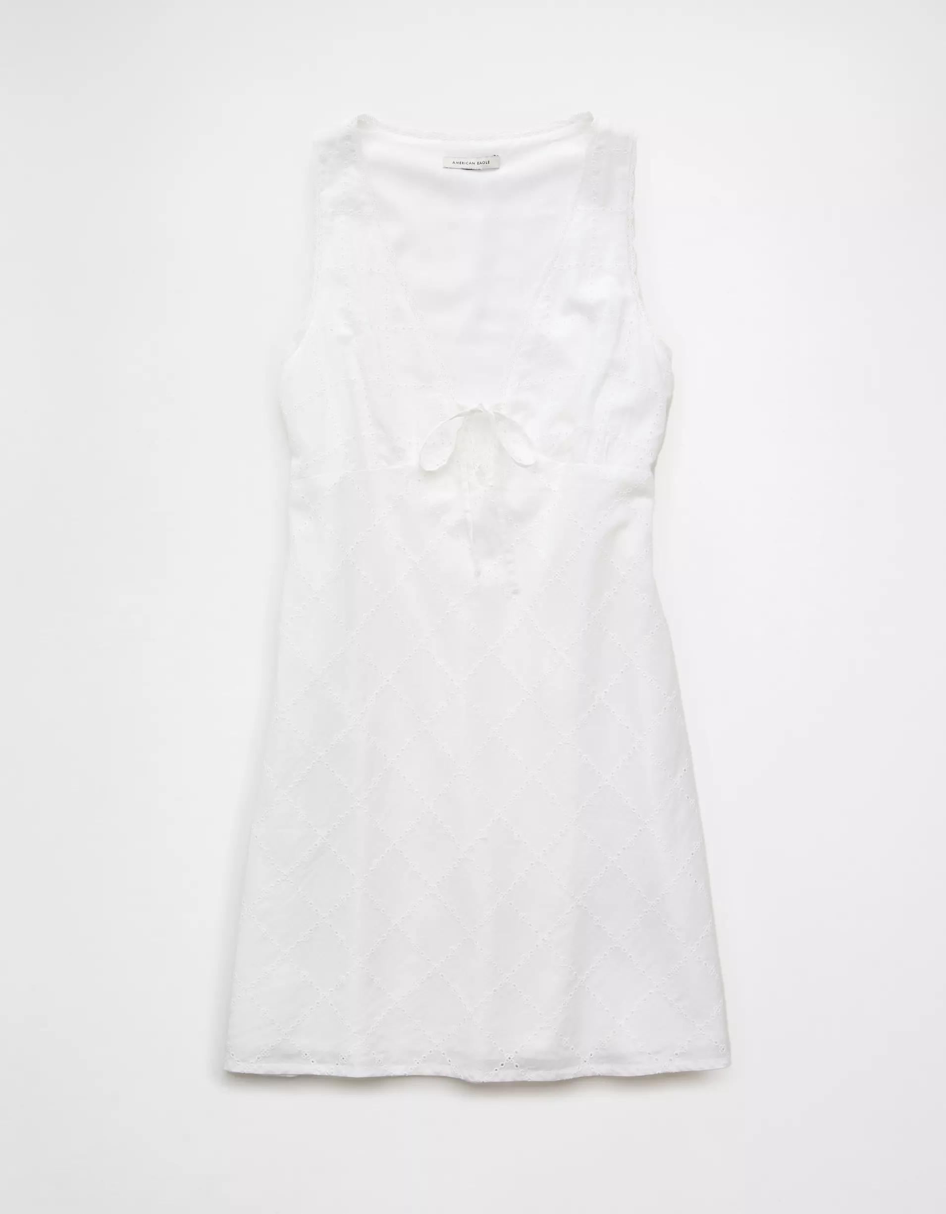 AE Tie Front Mini Slip Dress Product Image